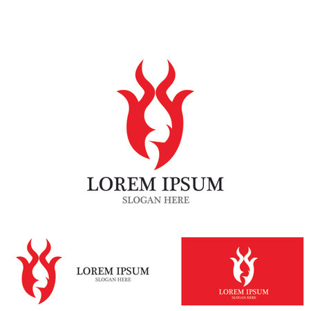 Fire Flame Logo Vector Template Illustrationのイラスト素材