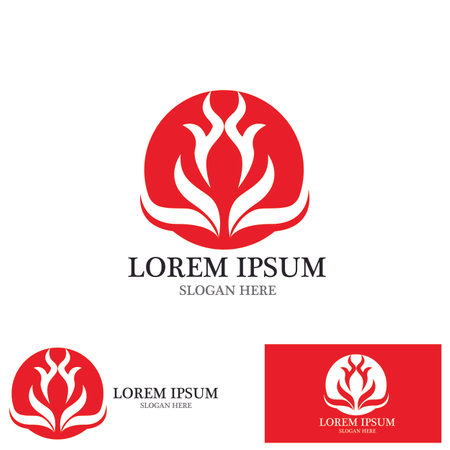 Fire Flame Logo Vector Template Illustrationのイラスト素材