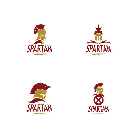 Spartan Logo Vector  Sparta Logo Vector  Spartan Helmet Logo Template  Icon Symbolのイラスト素材
