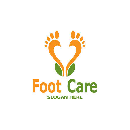 Foot Care Health Logo Vector Illustrationのイラスト素材