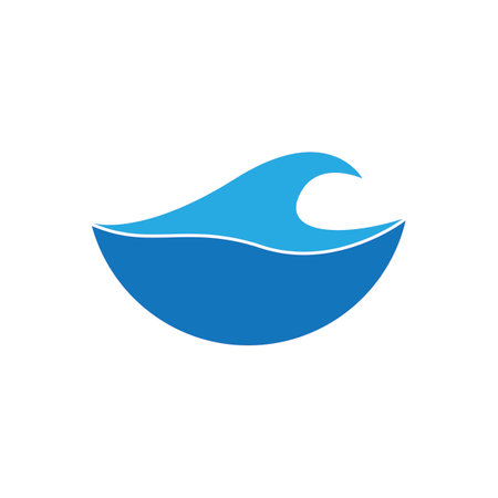 Splash water wave beach logo and symbol vectorのイラスト素材