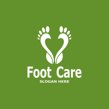 Foot Care Health Logo Vector Illustrationのイラスト素材