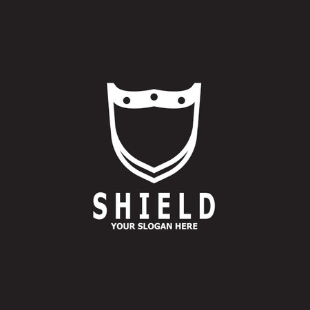 Shield Protection Logo Vector Illustrationのイラスト素材