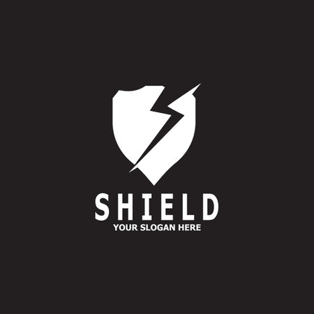Shield Protection Logo Vector Illustrationのイラスト素材