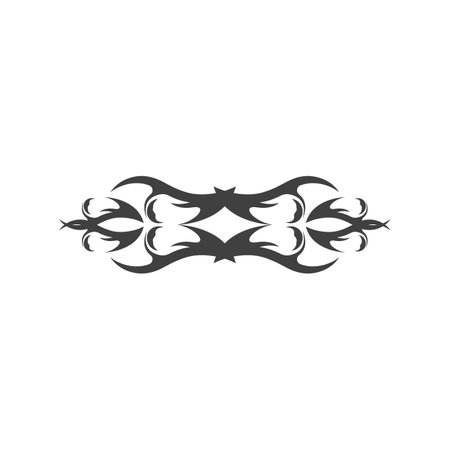 Black Tribal Tattoo Abstract Symbol Templateのイラスト素材