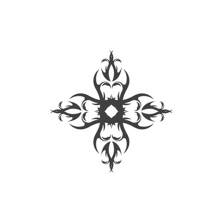 Black Tribal Tattoo Abstract Symbol Templateのイラスト素材