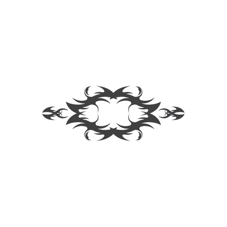 Black Tribal Tattoo Abstract Symbol Templateのイラスト素材