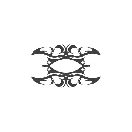 Black Tribal Tattoo Abstract Symbol Templateのイラスト素材