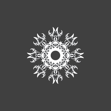 Tribal  Tattoo Abstract With Black Backgroundのイラスト素材