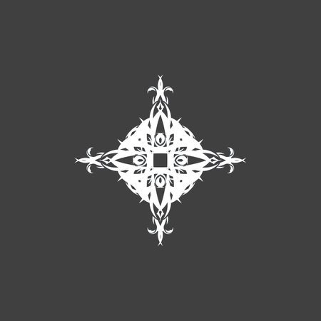 Tribal  Tattoo Abstract With Black Backgroundのイラスト素材