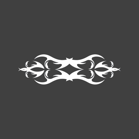Tribal  Tattoo Abstract With Black Backgroundのイラスト素材