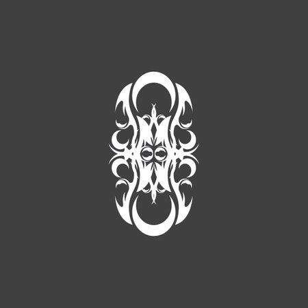 Tribal  Tattoo Abstract With Black Backgroundのイラスト素材