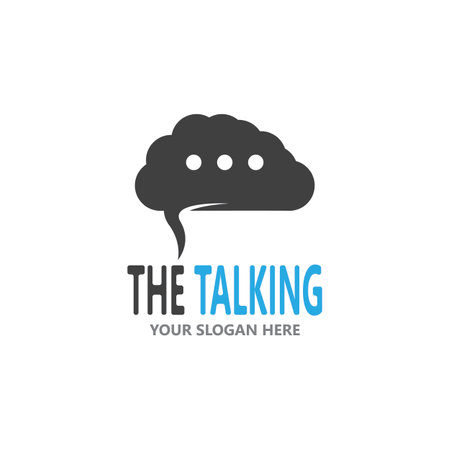 Chat Talking Logo And Symbol Vector Templateのイラスト素材