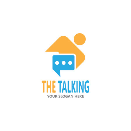 Chat Talking Logo And Symbol Vector Templateのイラスト素材