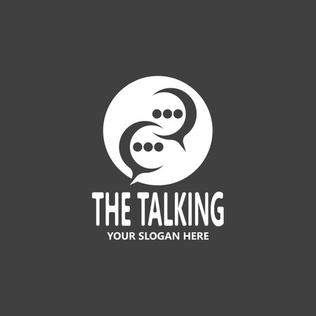 Chat Talking Logo And Symbol Vector Templateのイラスト素材