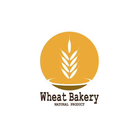 Wheat logo vector icon illustrationのイラスト素材