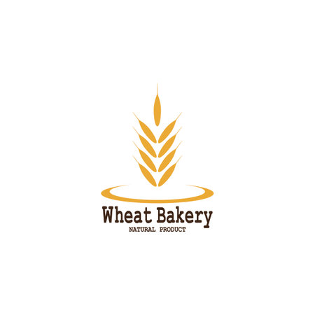 Wheat logo vector icon illustrationのイラスト素材