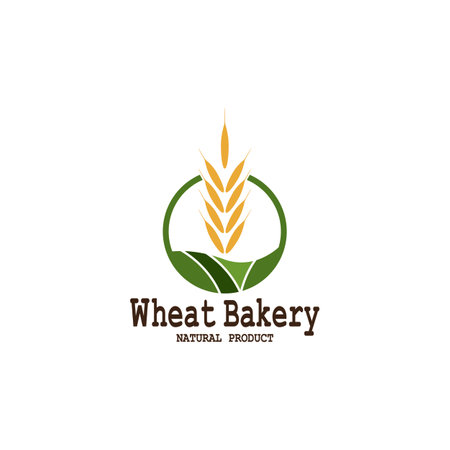 Wheat logo vector icon illustrationのイラスト素材