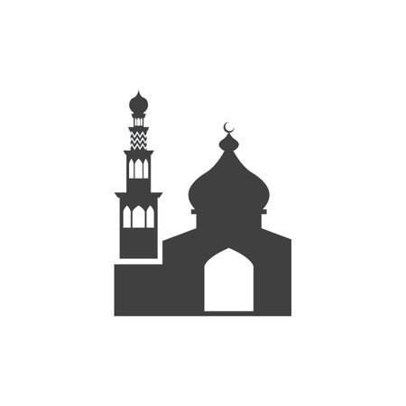 Islamic Mosque Logo Design Vector Template Illustrationのイラスト素材