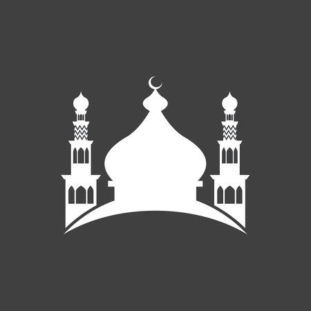Islamic Mosque Logo Design Vector Template Illustrationのイラスト素材