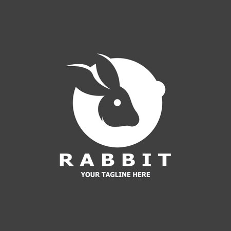Rabbit logo vector art template illustrationのイラスト素材