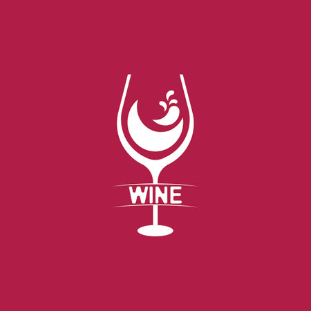 Wine icon and symbol vector templateのイラスト素材