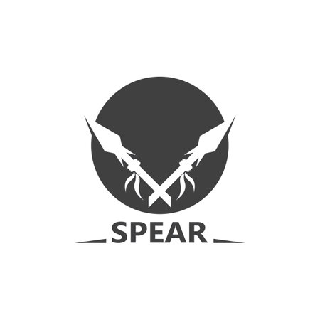 Spear logo and symbol vector design illustrationのイラスト素材