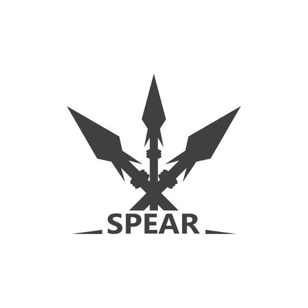 Spear logo and symbol vector design illustrationのイラスト素材