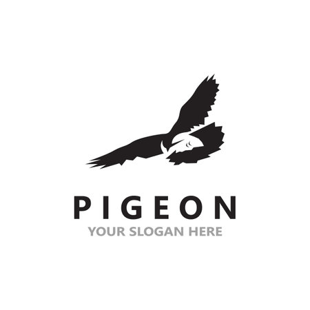 Pigeon bird logo vector icon illustration design templateのイラスト素材