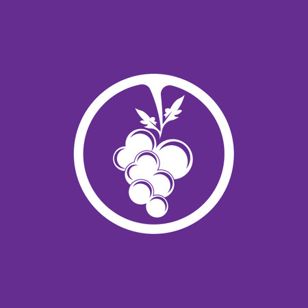 Modern Fruit Grape Logo Templateのイラスト素材