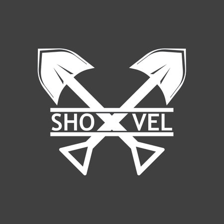 Shovel icon vector logo design templateのイラスト素材