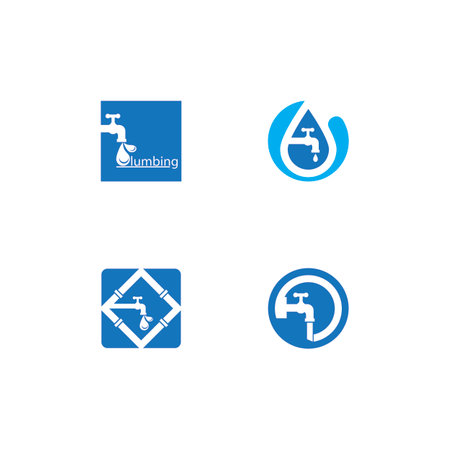 Plumbing service logo vector template illustrationのイラスト素材