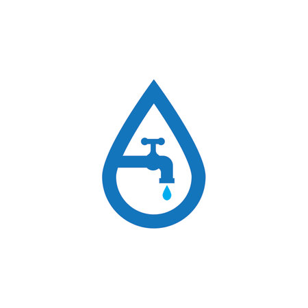 Plumbing service logo vector template illustrationのイラスト素材