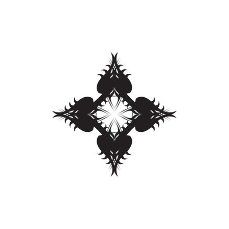 Black Tribal Tattoo Abstract Symbol Templateのイラスト素材