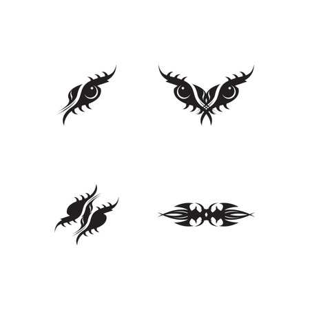 Black Tribal Tattoo Abstract Symbol Templateのイラスト素材