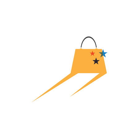 Shopping bag illustration logoのイラスト素材