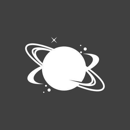 A Saturn Planet Symbol Vector Illustrationのイラスト素材