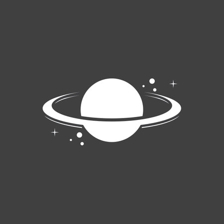 A Saturn Planet Symbol Vector Illustrationのイラスト素材