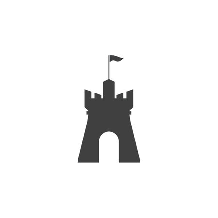 Castle logo vector illustration templateのイラスト素材