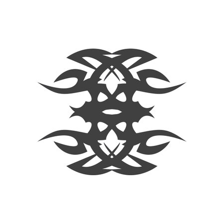 Black Tribal Tattoo Abstract Symbol Templateのイラスト素材