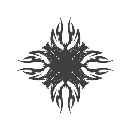 Black Tribal Tattoo Abstract Symbol Templateのイラスト素材
