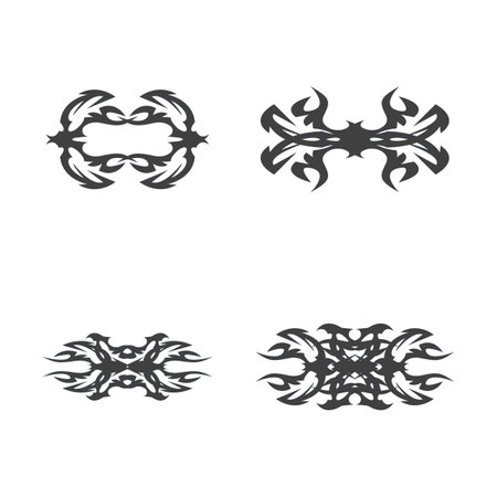Black Tribal Tattoo Abstract Symbol Templateのイラスト素材