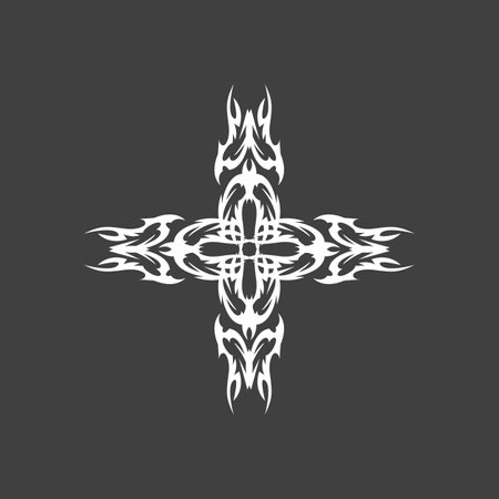 Black Tribal Tattoo Abstract Symbol Templateのイラスト素材