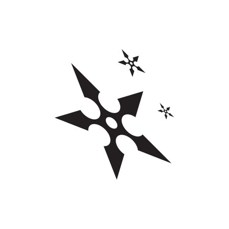 Ninja Shuriken logo vector templateのイラスト素材