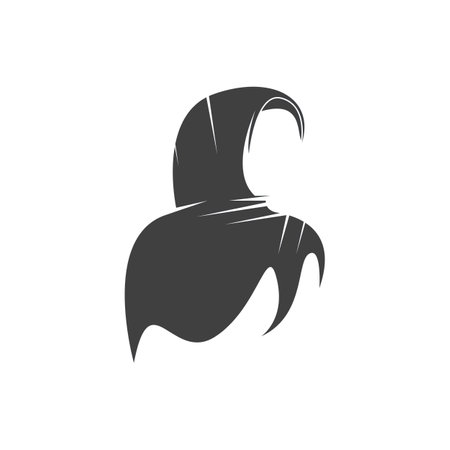 Hijab Woman Silhouette Icon And Symbolのイラスト素材