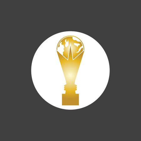 Simple Trophy logo design Vector Templateのイラスト素材