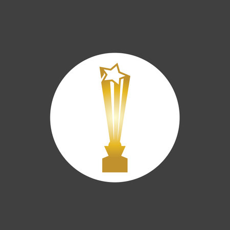 Simple Trophy logo design Vector Templateのイラスト素材