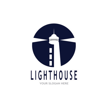 Simple Lighthouse icon  sign  logoのイラスト素材