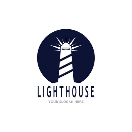 Simple Lighthouse icon  sign  logoのイラスト素材