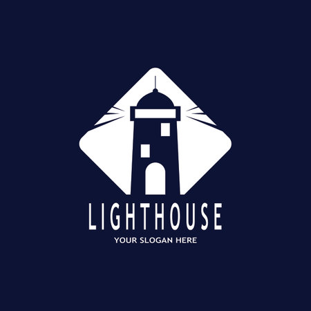 Simple Lighthouse icon  sign  logoのイラスト素材